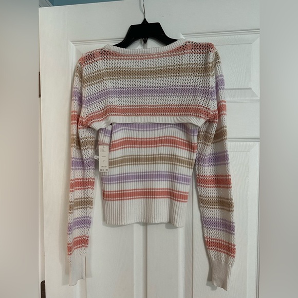 NWT  Anthropologie Striped Shrug and Sweater Tank Set - Size Small - Picture 4 of 8